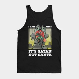 Satan Satanic Santa Claus Christmas Devil Gothic Occult Xmas Tank Top